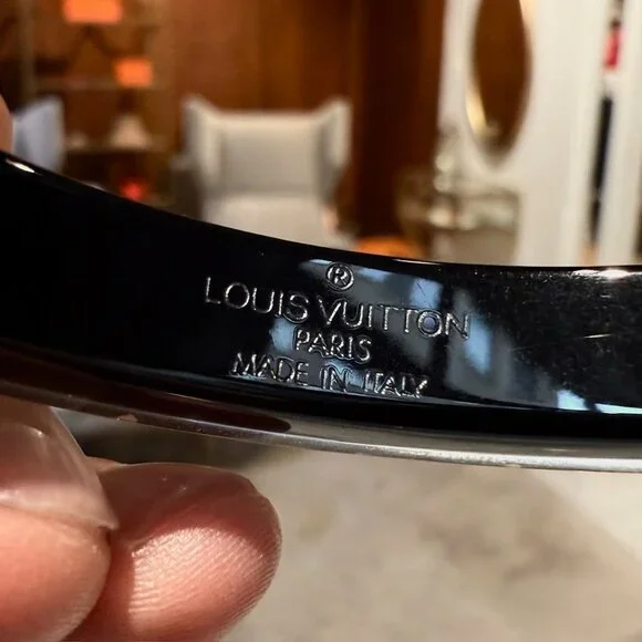 Louis Vuitton Black Inclusion Art Deco Bangle Bracelet - Picture 7 of 9